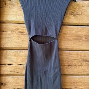 Wilfred Charcoal Ribbed Knit Top